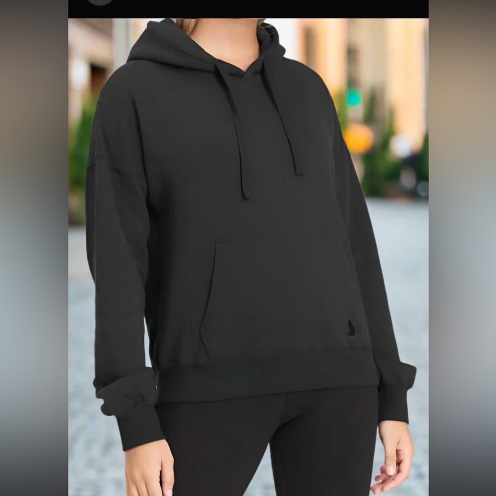 Classic Black Pullover Hoodie - Women's Sweatshirt